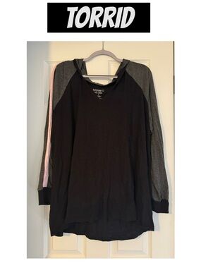 TORRID Super Soft Hooded Long Sleeve Tee 3X
